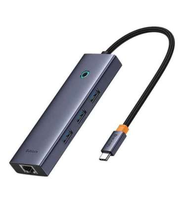 6in1 Hub Baseus  UltraJoy USB-C do HDMI4K@30Hz1+3xUSB 3.0+PD+RJ45 (space grey)