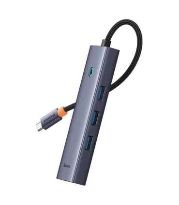 6in1 Hub Baseus  UltraJoy USB-C do HDMI4K@30Hz1+3xUSB 3.0+PD+RJ45 (space grey)