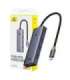 Hub 5in1 Baseus UltraJoy 5-Port (4xUSB 3.0,  PD) grey