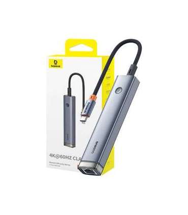 5-Port HUB AIR Baseus UltraJoy Series Type-C - HDMI, USB3.0x2, PD, RJ45 (grey)