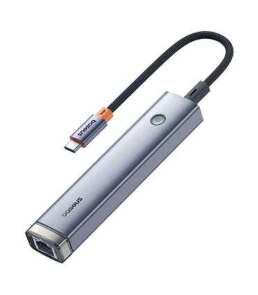 5-Port HUB AIR Baseus UltraJoy Series Type-C - HDMI, USB3.0x2, PD, RJ45 (grey)