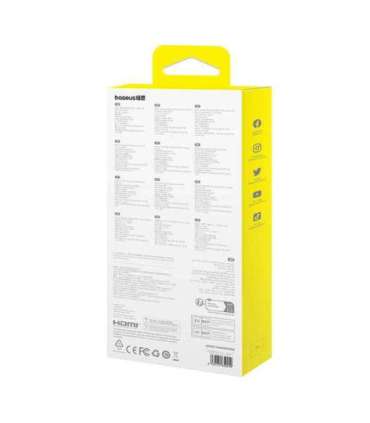 5-Port HUB AIR Baseus UltraJoy Series Type-C - HDMI, USB3.0x2, PD, RJ45 (grey)