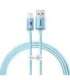 Kabel USB do iP Baseus Crystal Shine, 2.4A, 1.2m (niebieski)