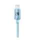 Kabel USB do iP Baseus Crystal Shine, 2.4A, 1.2m (niebieski)