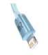 Kabel USB do iP Baseus Crystal Shine, 2.4A, 1.2m (niebieski)