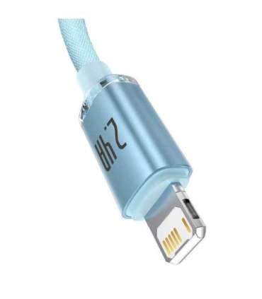 Kabel USB do iP Baseus Crystal Shine, 2.4A, 1.2m (niebieski)