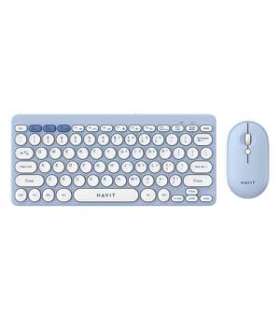 Havit KB279GCM wireless 2-in-1 gaming set keyboard + mouse (blue) (QWERTY)