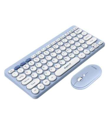 Havit KB279GCM wireless 2-in-1 gaming set keyboard + mouse (blue) (QWERTY)