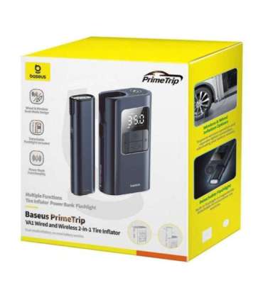 Baseus PrimeTrip VA1 2-in-1 pump with flashlight black