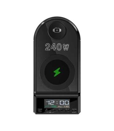 Blitzwolf BW-FW10 alarm clock with charger 2xUSB-A, 4xUSB-C, 240W