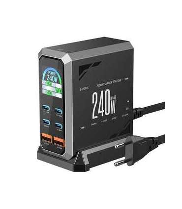 Blitzwolf BW-S31 2xUSB-A, 4xUSB-C, PD, 240W network charger.