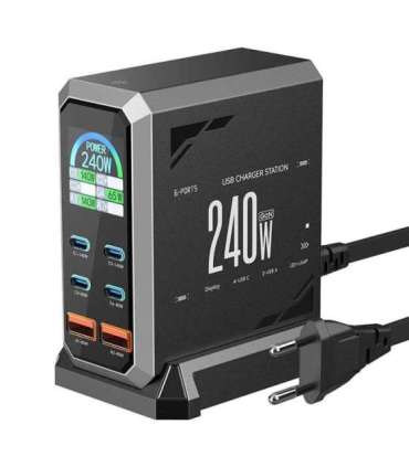 Blitzwolf BW-S31 2xUSB-A, 4xUSB-C, PD, 240W network charger.