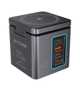 Blitzwolf BW-i113 GaN, USB-A, 3xUSB-C, 105W mains charger