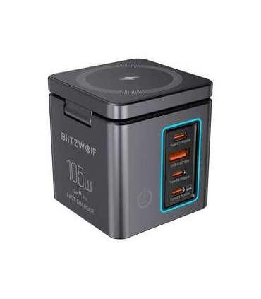 Blitzwolf BW-i113 GaN, USB-A, 3xUSB-C, 105W mains charger