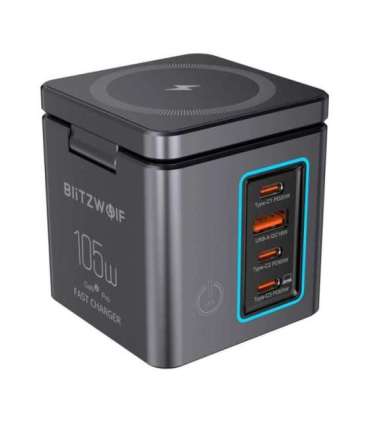 Blitzwolf BW-i113 GaN, USB-A, 3xUSB-C, 105W mains charger