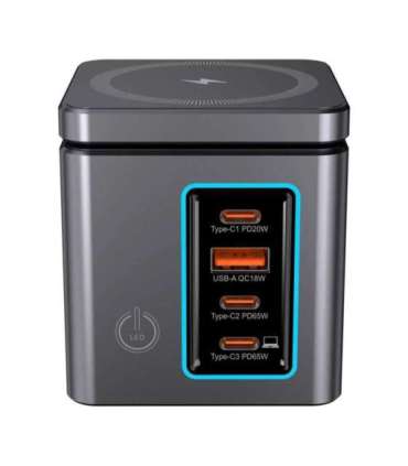 Blitzwolf BW-i113 GaN, USB-A, 3xUSB-C, 105W mains charger