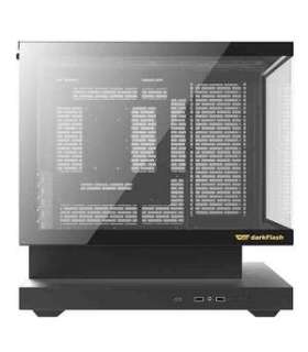 Darkflash F1 computer case (Black) + 6 ARGB fans