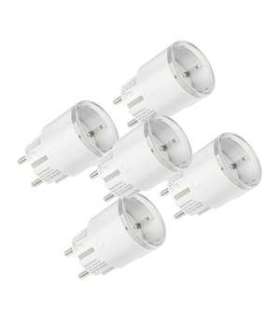 Set of 5 Shelly Plug S MTR Gen3 12A smart outlets (white)