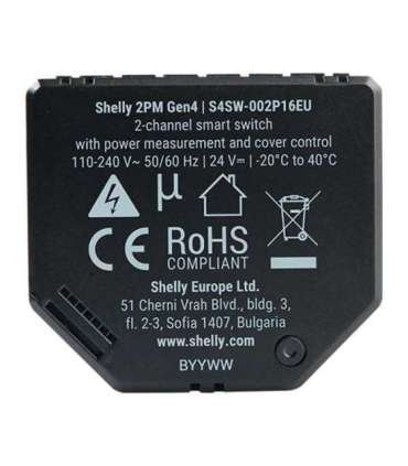 Sterownik Shelly 2PM Gen4 Zigbee/Matter