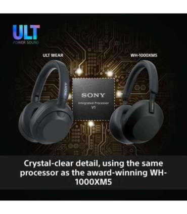 Sony ULT WEAR - Wireless Bluetooth Headphones with ULT POWER SOUND, Ultimate Deep Bass, Noise Cancelling, Clear Call