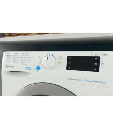 INDESIT Washing machine with Dryer BDE 76435 WSV EE Energy efficiency class B/D Front loading Washing capacity