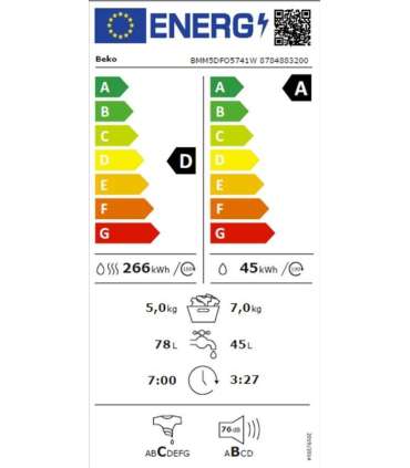 Pesumasin-kuivati Beko BMM5DFO5741W