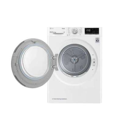 LG Dryer Machine RH80V3AV6N Energy efficiency class D Front loading 8 kg LED Depth 69 cm Wi-Fi White