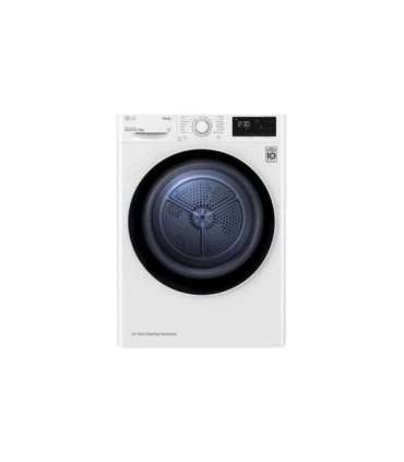 LG Dryer Machine RH80V3AV6N Energy efficiency class D Front loading 8 kg LED Depth 69 cm Wi-Fi White