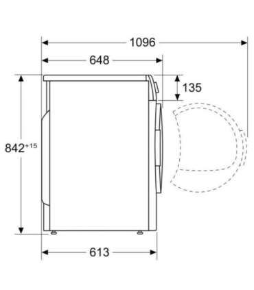Bosch Dryer Machine with Heat Pump WQG245DXSN Energy efficiency class Class C Front loading 9 kg Condensation