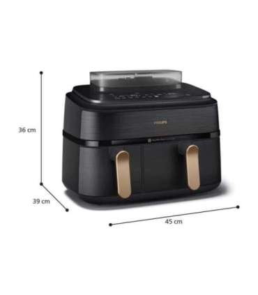 Philips Dual Steam Air Fryer NA552/00 5000 Series Power 2750 W Capacity 9 L RapidAir Plus Black