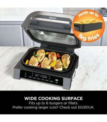 NINJA 6-in-1 MAX Grill and Air Fryer DG551EU 3.8 L Number of programs 6 Silver/Black