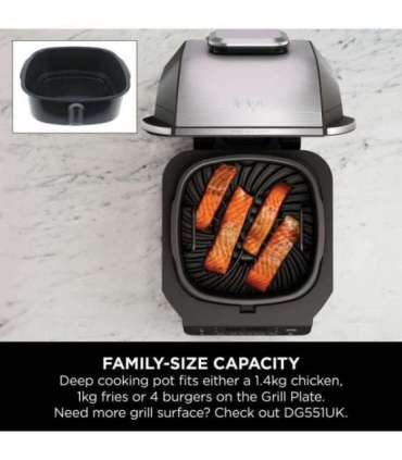 NINJA 6-in-1 MAX Grill and Air Fryer DG551EU 3.8 L Number of programs 6 Silver/Black
