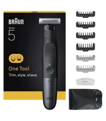 Braun Face and Body Hair trimmer XT5200 Series X Cordless Wet & Dry Black/Silver