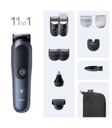 Braun 11in1 Grooming Kit All-in-One Series 7 AIO7540 Cordless Number of length steps 14 Black/Blue