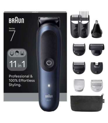 Braun 11in1 Grooming Kit All-in-One Series 7 AIO7540 Cordless Number of length steps 14 Black/Blue