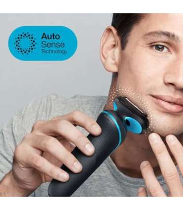 Braun Shaver 51-M1000S Operating time (max) 50 min Wet & Dry Lithium Ion Black/Blue