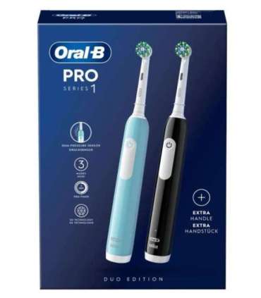 Oral-B Electric Toothbrush, Duo pack Pro Series 1 Rechargeable For adults Number of brush heads included 2 |