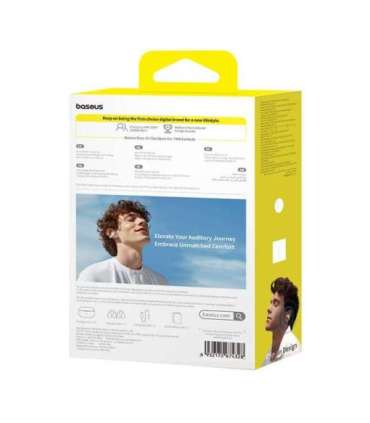 Baseus Bass 15 Clip Open Ear Headset True Wireless Stereo (TWS) In-ear Calls/Music Bluetooth White