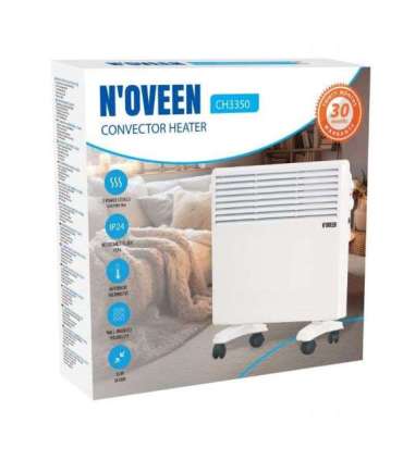N'OVEEN 1000W electric portable wall-mounted convector heater with thermostat CH3350