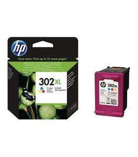 HP 302XL High Yield Tri-Color Ink Cartridge, 330 pages, for HP Officejet 3830,3834,4650, Deskjet 2130,3630,1010, Envy 4520
