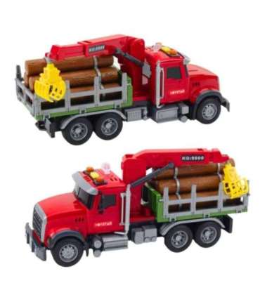 WOOPIE Ciężarówka z Ruchomym Dźwigiem do Drewna Dźwięk Światła 1:14