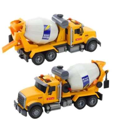 WOOPIE Ciężarówka Betoniarka Obrotowy Bęben Światła Dźwięki Żółta