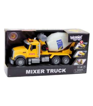 WOOPIE Ciężarówka Betoniarka Obrotowy Bęben Światła Dźwięki Żółta