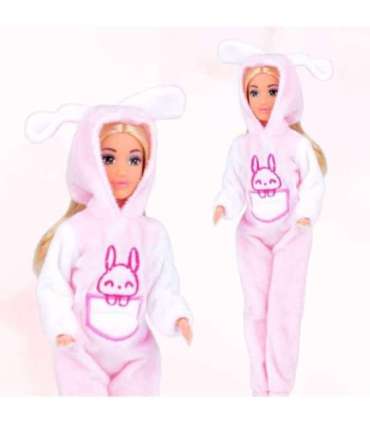 WOOPIE ROYAL Lalki Kombinezony Różowe Króliczki Zestaw 2szt.