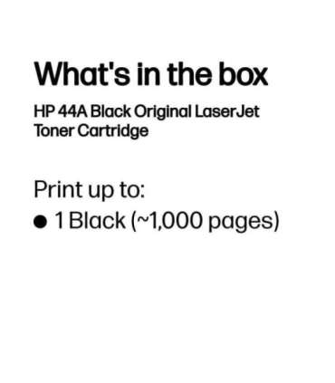 HP 44A Black Laser Toner Cartridge, 1000 pages, for HP LaserJet Pro M14, M15, M17, M28
