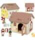 CLASSIC WORLD деревянный сенсорный обучающий домик с замками и ключами, 11 предметов