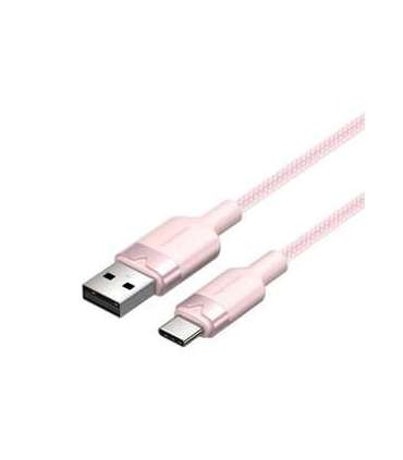 USB 2.0 A to USB-C 3A cable Vention CTNPH 2M (pink)