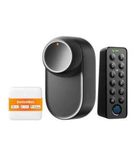 SwitchBot Ultra 3-in-1 smart lock with Hub Mini Matter control panel and Keypad keypad