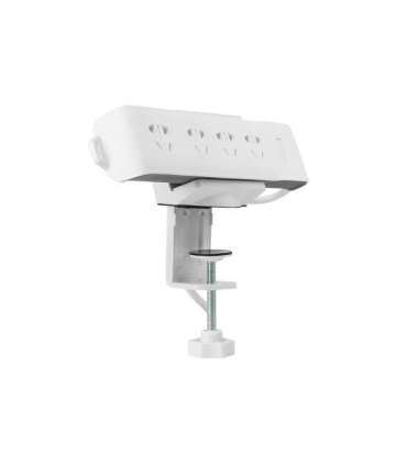 Equip 650806 Clamp-On Power Strip Holder, Power extension holder, White, ABS, Steel, 100 mm, 62 mm