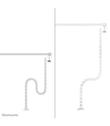 Neomounts ADS06-131WH Cable spine universal cable guide, clamp-on design, Desk, Plastic, White